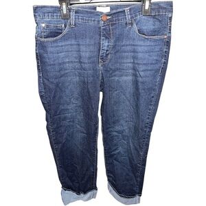 Angels Forever Young Classic Blue Denim Cuffed Ankle Jeans Sz14